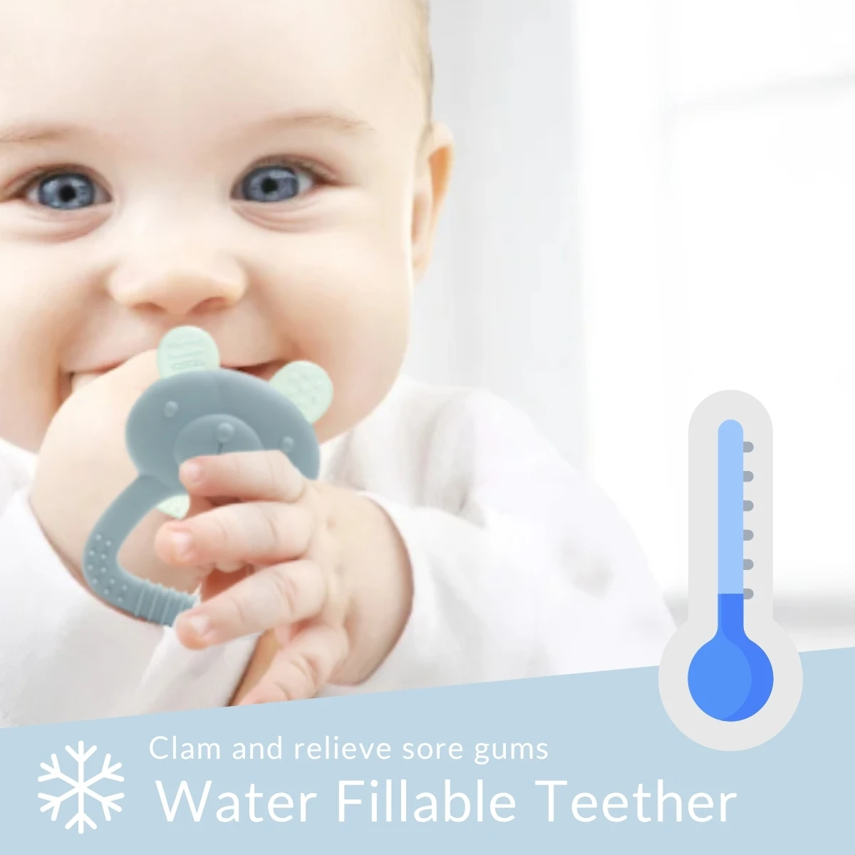 Erduo Silicone Baby Ice Gel Bite Sensory Teether Chew Toy Anxiety Teethers Autism Teething Toys for Baby Teeth Soothes Gums