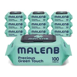 Marenby Water Tissue Green touch 100 copies (10 packs) 55 flat weight high weight embossed