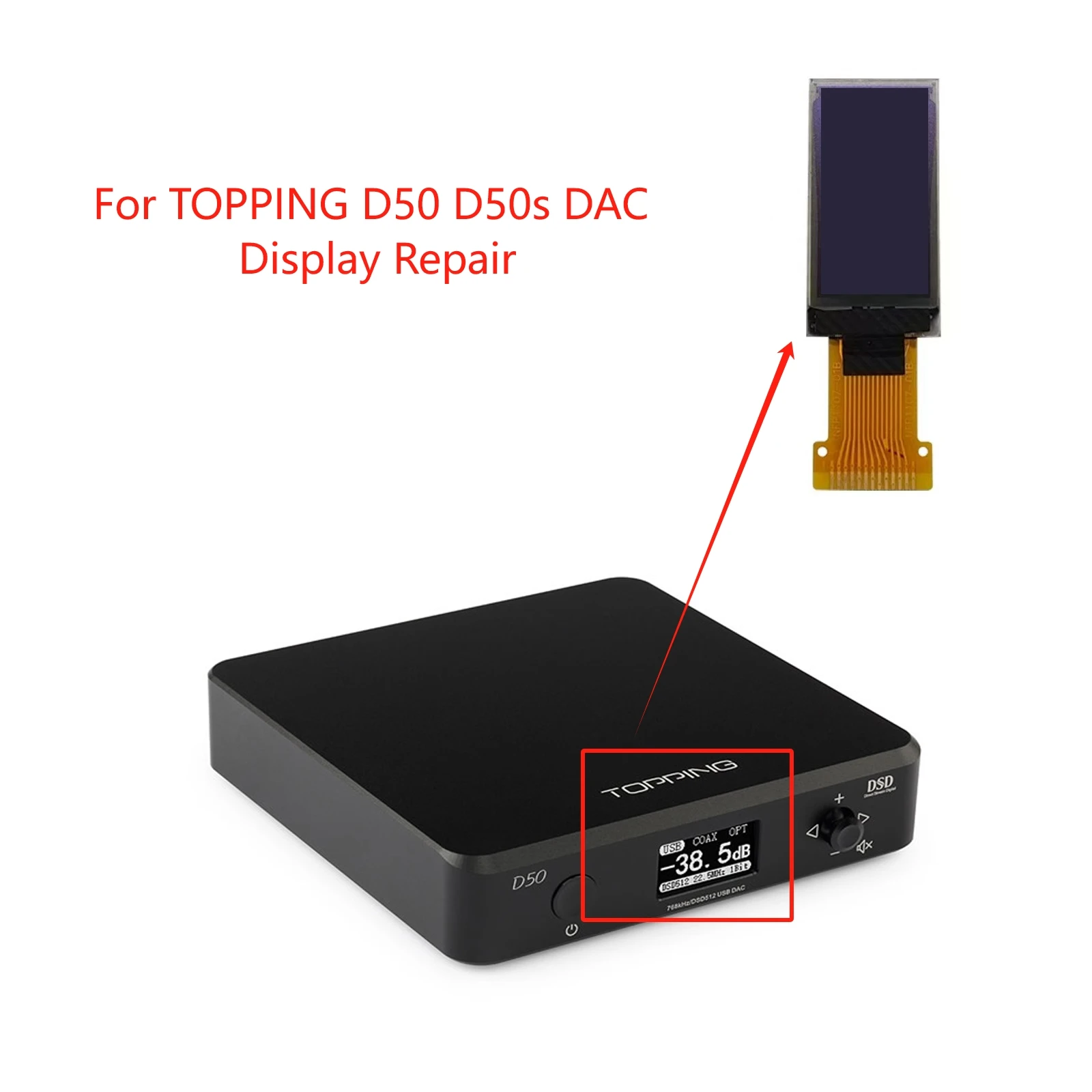 New Oled Screen for TOPPING D50 D50s DAC Display replacement/repair
