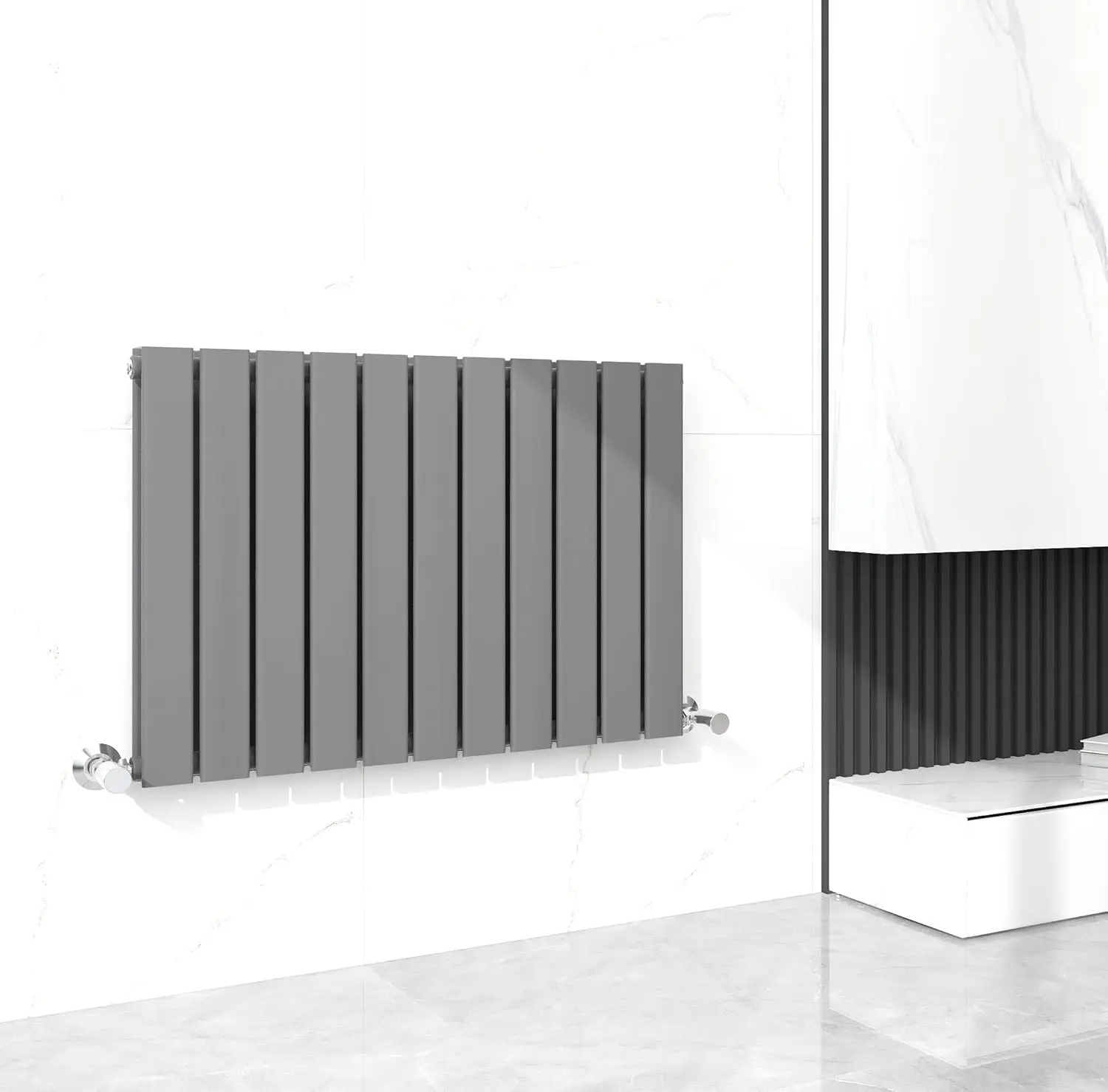 mcc direct Radiator Horizontal Vertical Designer Flat Panel Central Heating Radiator 600x748mm Double