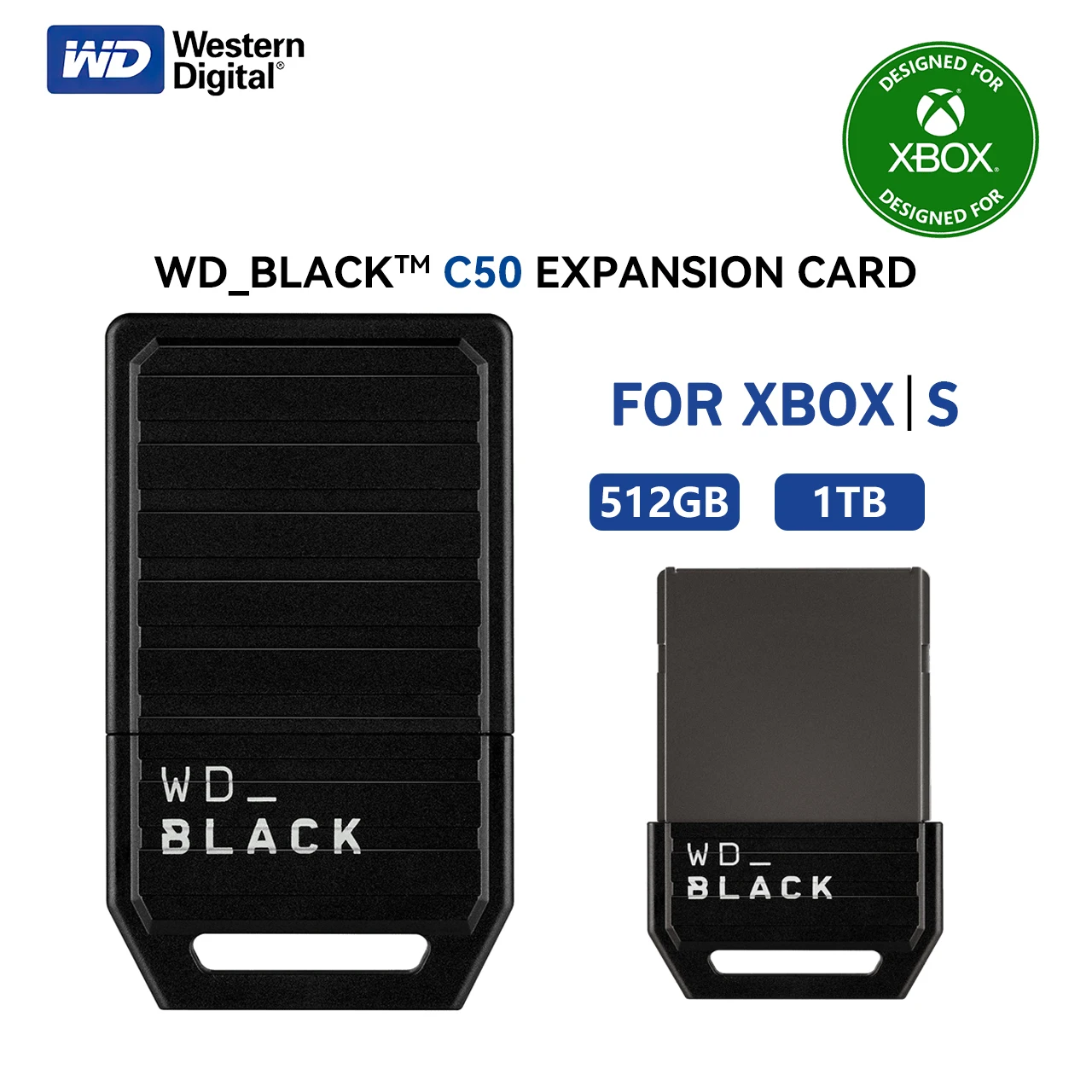 WD_Black C50 512GB 1TB Storage Expansion Card for Xbox Series XS - Quick Resume - Plug & Play