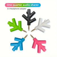3.5mm Earphone Audio Splitter 1 Male To 1 2 3 4 Female Cable 4 Way Port Aux Music Sound Output Cables Stereo Headset Extension