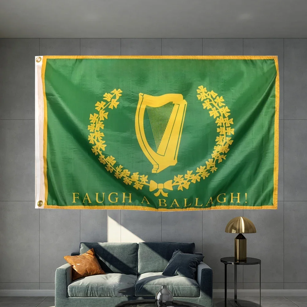 8. Pułk brygady AL Irish historyczna flaga graficzna drukowana wiszący Banner poliestrowa pokrywa wału przelka 3x5 stóp 90x150cm — zdjęcie 2