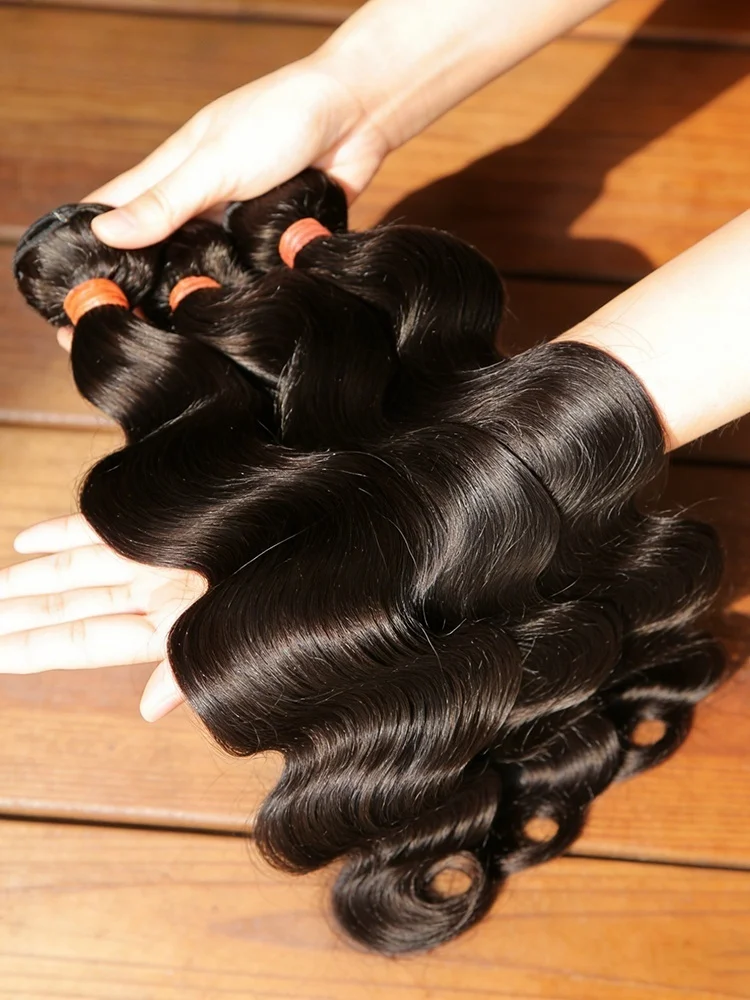 

Бразильские пучки человеческих волос с объемной волной, натуральные волосы, плетение 1/3/4, пучки, 8-32 дюйма, 100% парики из натуральных волос, наращивание волос Remy