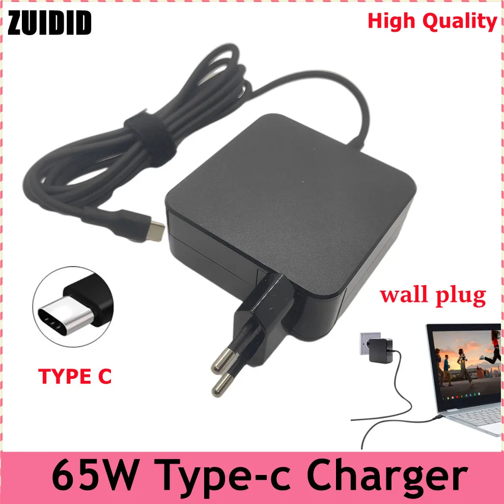 

EU 65W Type C USB Laptop AC Charger Power Adapter For C425TA C433TA C436FA C202XA C203XA C204EE C204MA C213SA C223NA C302CA