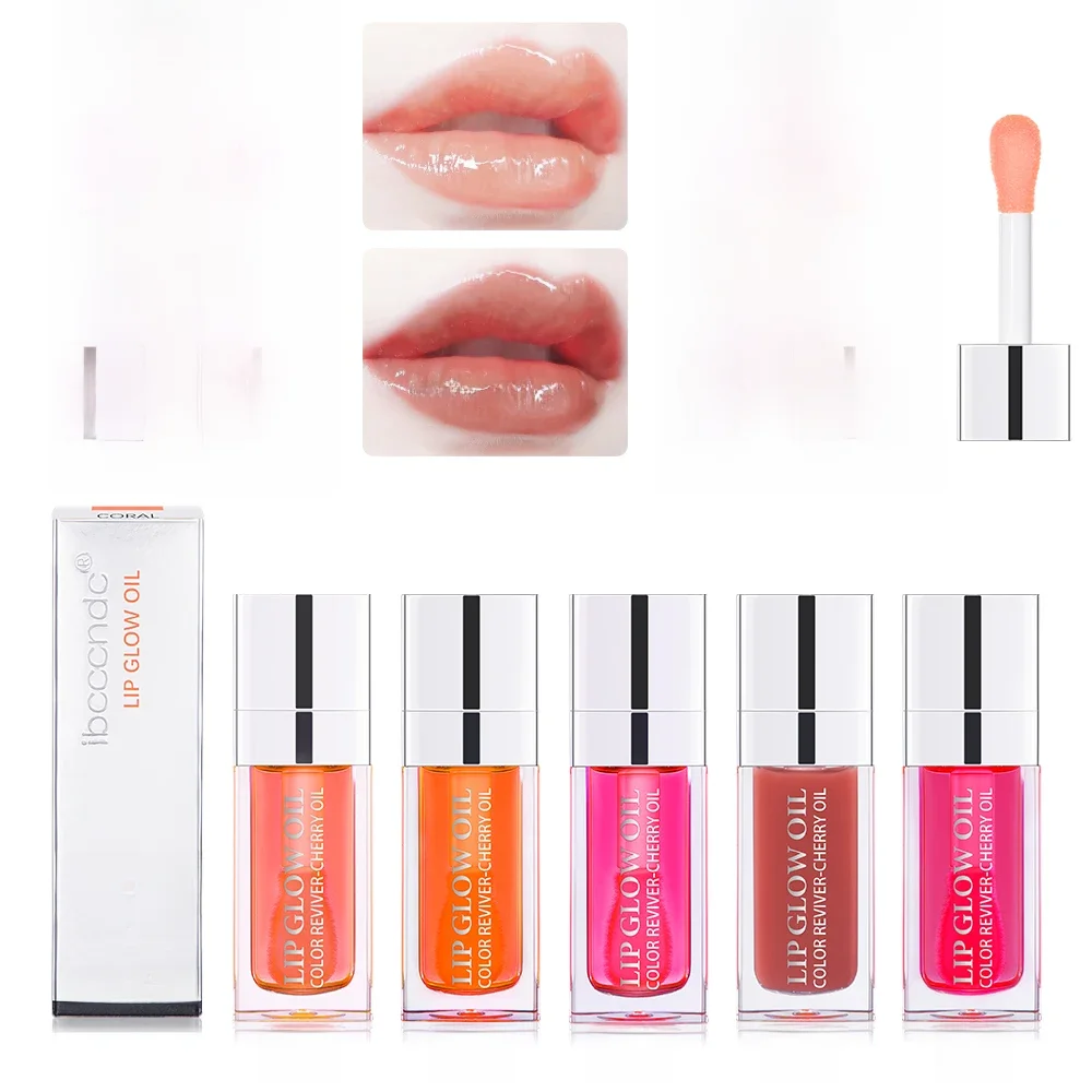 Cristal gelée hydratant huile pour les lèvres repulpant brillant à lèvres maquillage Sexy dodu brillant à lèvres huile teintée lèvres plus dodues 6ml 1 pièce