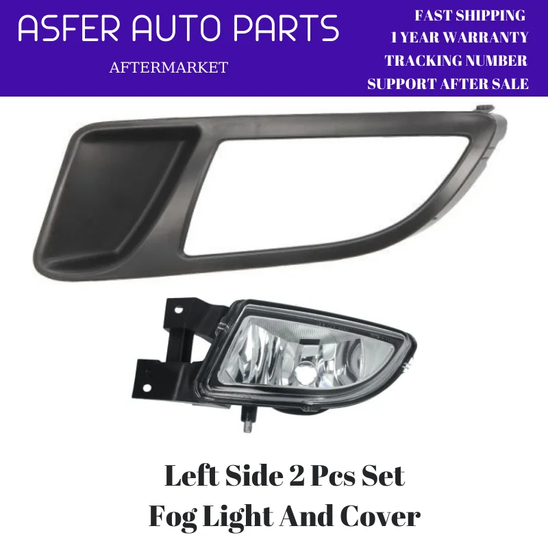 Front Bumper Fog Light and Cover For Fiat Bravo 2007-2014 Left Right Set 735441595 735441596 51775550 51827372