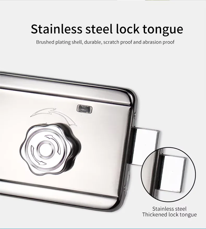 Fingerprint Waterproof TUYA LOCK  App Outdoor Garden Lock Remote Control Code Keyless Smart Door Lock Electric Rim Lock