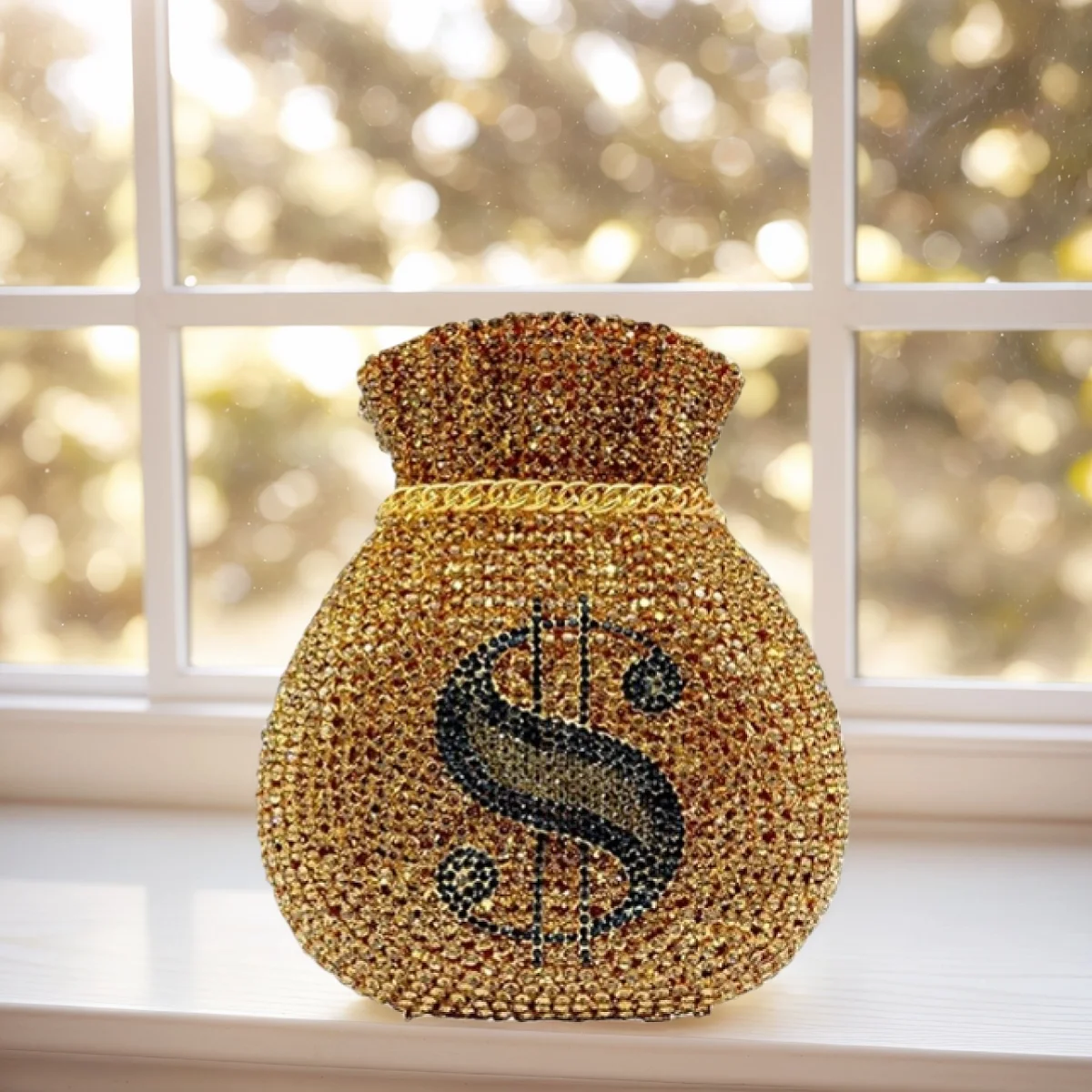

Novelty Women Money Pouch Crystal Evening Bag Shiny Rhinestone Clutch Bag Diamond Party Handbag Crossbody Purse for Cocktail