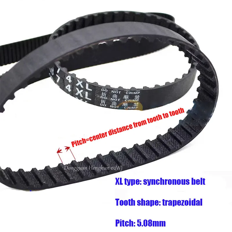 

XL Timing Belt 5.08mm Pitch 10mm Width 262XL-400XL Closed Loop Rubber Synchronous Belts for Pulleys Industrial Transmission