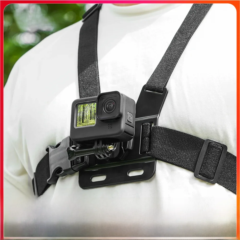 Brustgurt für DJI Osmo Action 6/5 Pro/4/GoPro/Insta360 Ace 2, Reiten/Wandern Schießen, verstellbares Gummiband, First Person View Vlog