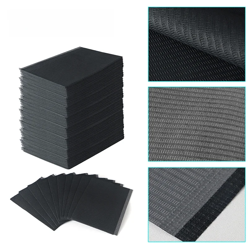 Tampon de nettoyage jetable imperméable, 100 pièces, bavoirs de tatouage, couvertures de Table, tampon propre, serviettes dentaires pour Patient, accessoires de tatouage