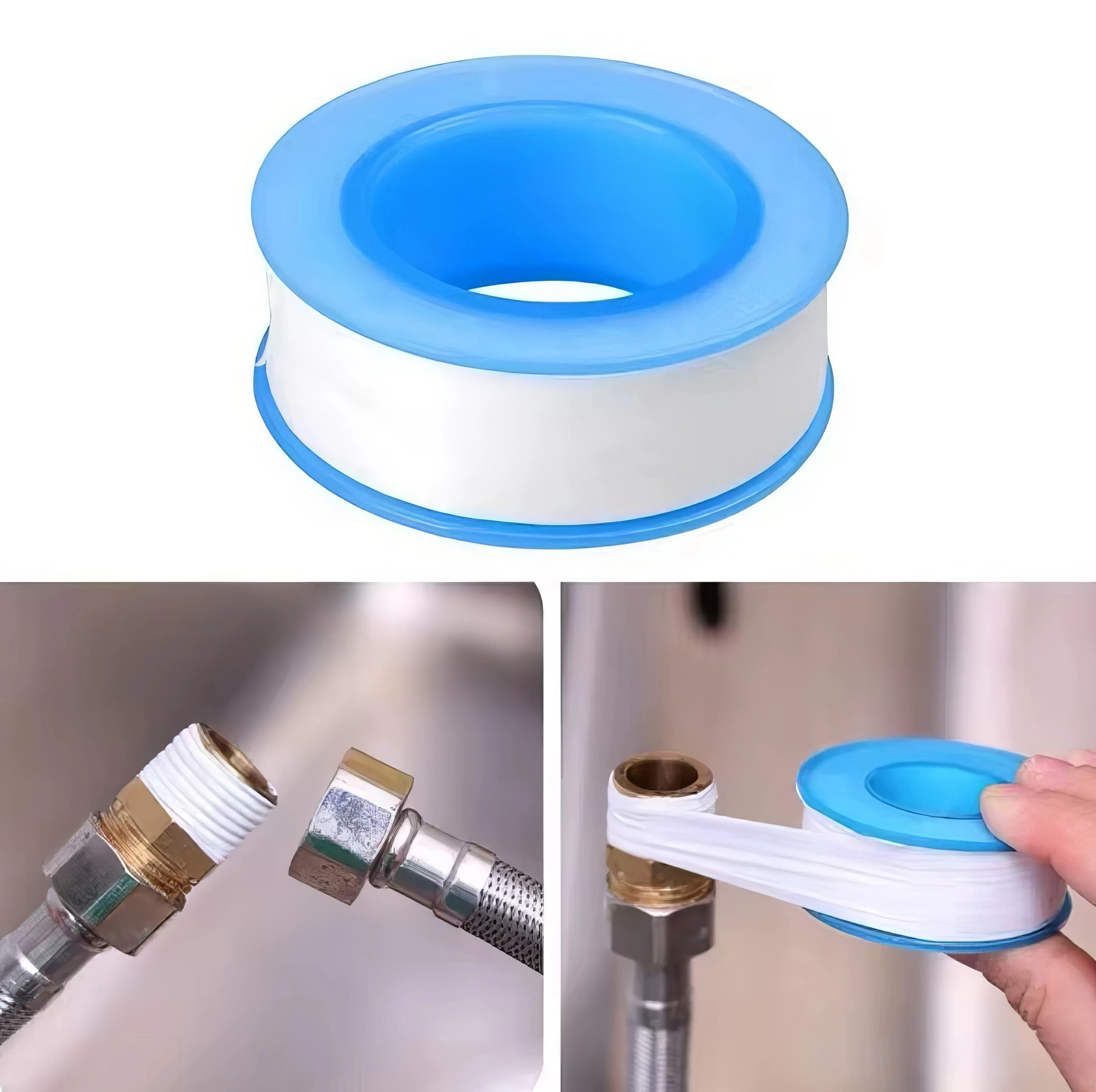 10 لفات من شريط الختم الأزرق، شريط عزل مقاوم للماء ذاتي اللصق - مناسب لأنابيب المياه ورؤوس الدش وأحواض المطبخ #2