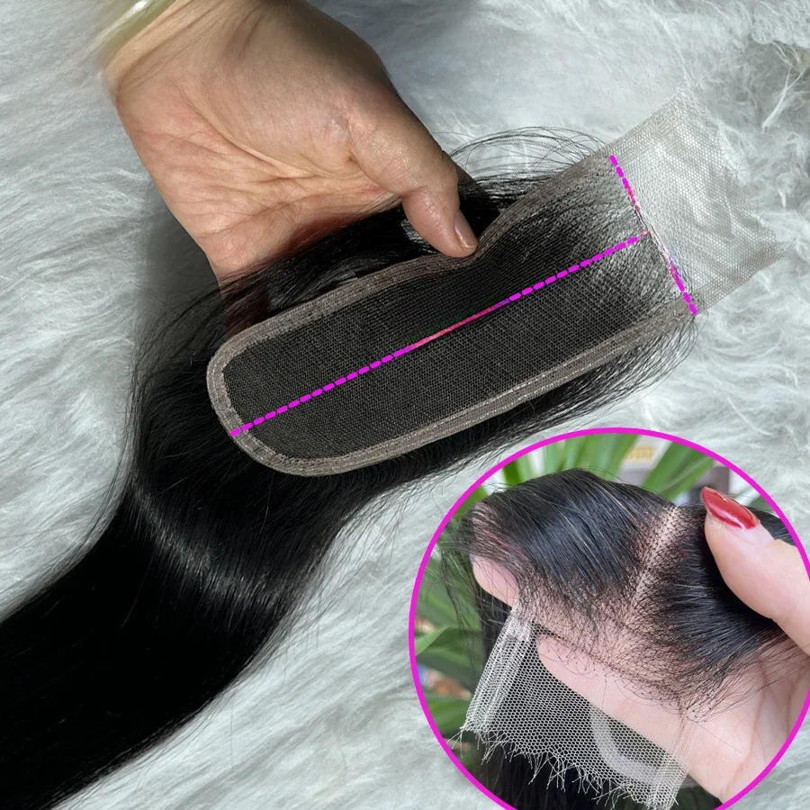 100% Echte HD Vetersluiting 2x6 Diepe Scheiding HD Kant Sluitingen van echt haar Steil haar Voorgeplukt Body Wave Alleen HD Vetersluiting - afbeelding 2