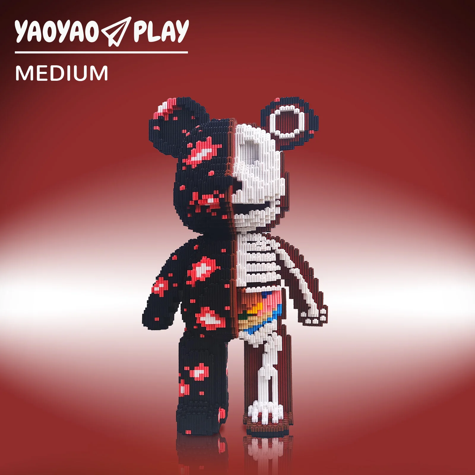 Boom Boom Bear – إصدار كبير (متوسط) - 5800 قطعة من لعبة الطوب المعيارية DIY، هدية مثالية للمراهقين والبالغين