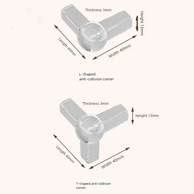 Transparent Anti-collision Corner Guards for Table Corner Edges Soft Cushioned for Right-Angled Windows Child-Safe Thickened
