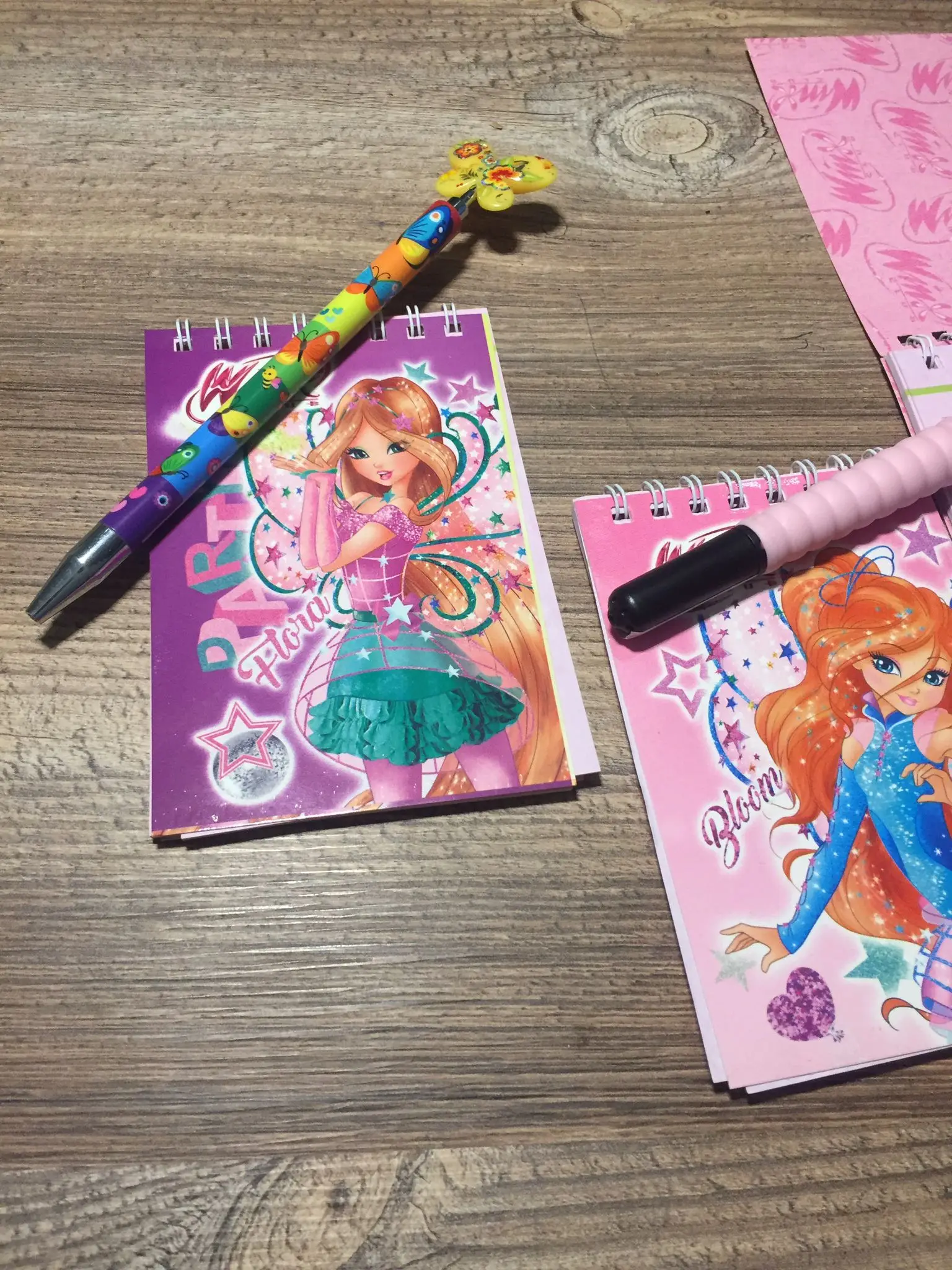 Girl Winx club notebook striped checkered spiral school notebook school stationery supplies two-sided notebook block note gift products