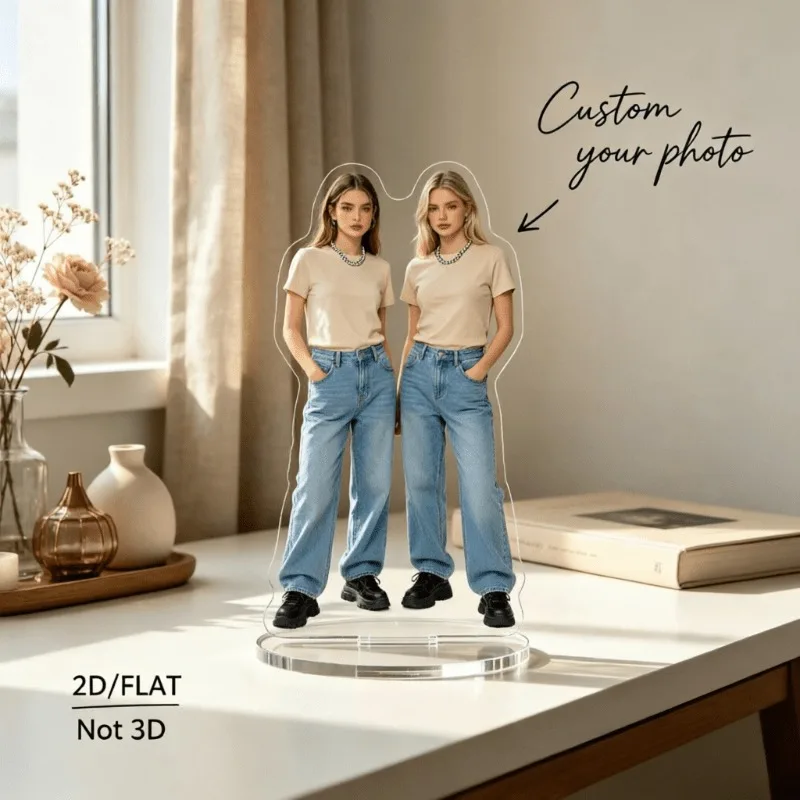 2D Custom Acrylic Standing Figures, Used as desktop Decorations, for Birthdays, Weddings, Parties, and Other Decor
