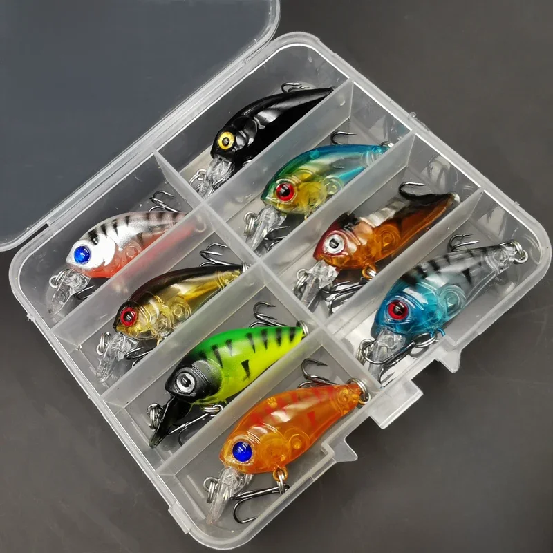 8 szt. Zestaw przynęt wędkarskich Crank Bait Minnow Pływająca sztuczna przynęta Przynęta wędkarska Topwater — zdjęcie 2