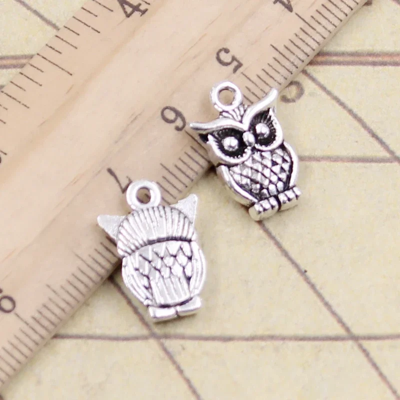 20 sztuk Charms wielkie oczy sowa 16x12mm tybetański brąz srebrny kolor wisiorki antyczny tworzenia biżuterii DIY Handmade Craft — zdjęcie 2