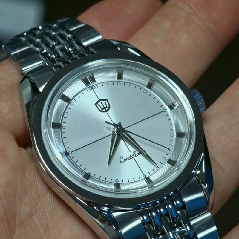 Watchdives WD1954 القطب الشمالي الكلاسيكي 36 مللي متر ساعة VH31Sweep الحركة الثانية 316L ساعات من الفولاذ المقاوم للصدأ الياقوت كريستال لومينوفا