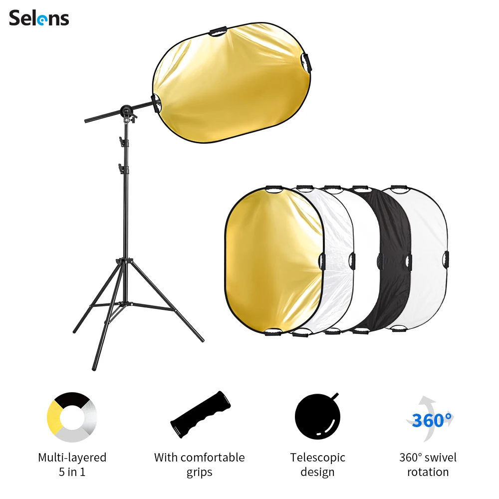 2M Reflector Tripod Phone Mobilephone Selfie Stick Head Adjustable Light Stand For Photo Studio Softbox Photographic Flashes