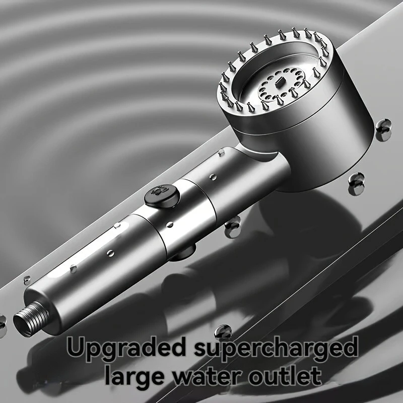 Stainless Steel Shower Head Set with 4 Filters 3 Adjustable Modes Includes Panel & Adapters Perfect Christmas Gift