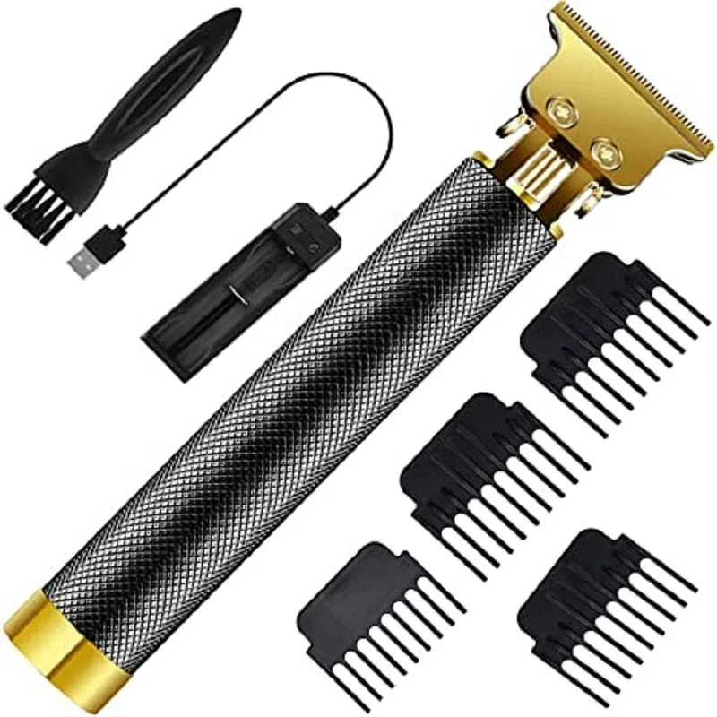 Tondeuse à cheveux électrique sans fil T9 Pro pour hommes, tondeuse aste par USB, tondeuse de barbier, rasoir à barbe, kits de toilettage