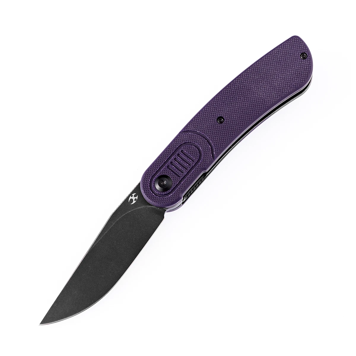 Kansept Reverie T2025A5 Black TiCn Coated 154CM with Purple G10 Handle Designed by Justin Lundquist  Pocket Knife Camping Tools