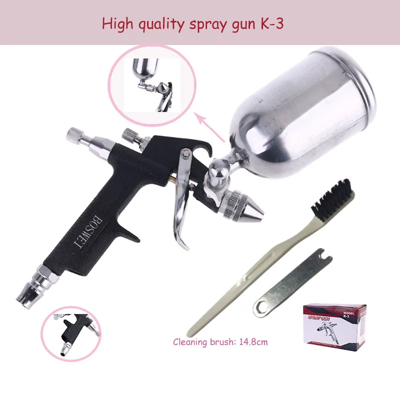 K-3 Professional Penumatic Airbrush Paint  Car Auto Furniture Painting Sprayer Gravity Feed Tool