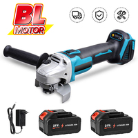 125MM Brushless Cordless Electric Angle Grinder 4 Speed Grinding Polishing Machine Woodworking Power Tool For Makita 18V Battery