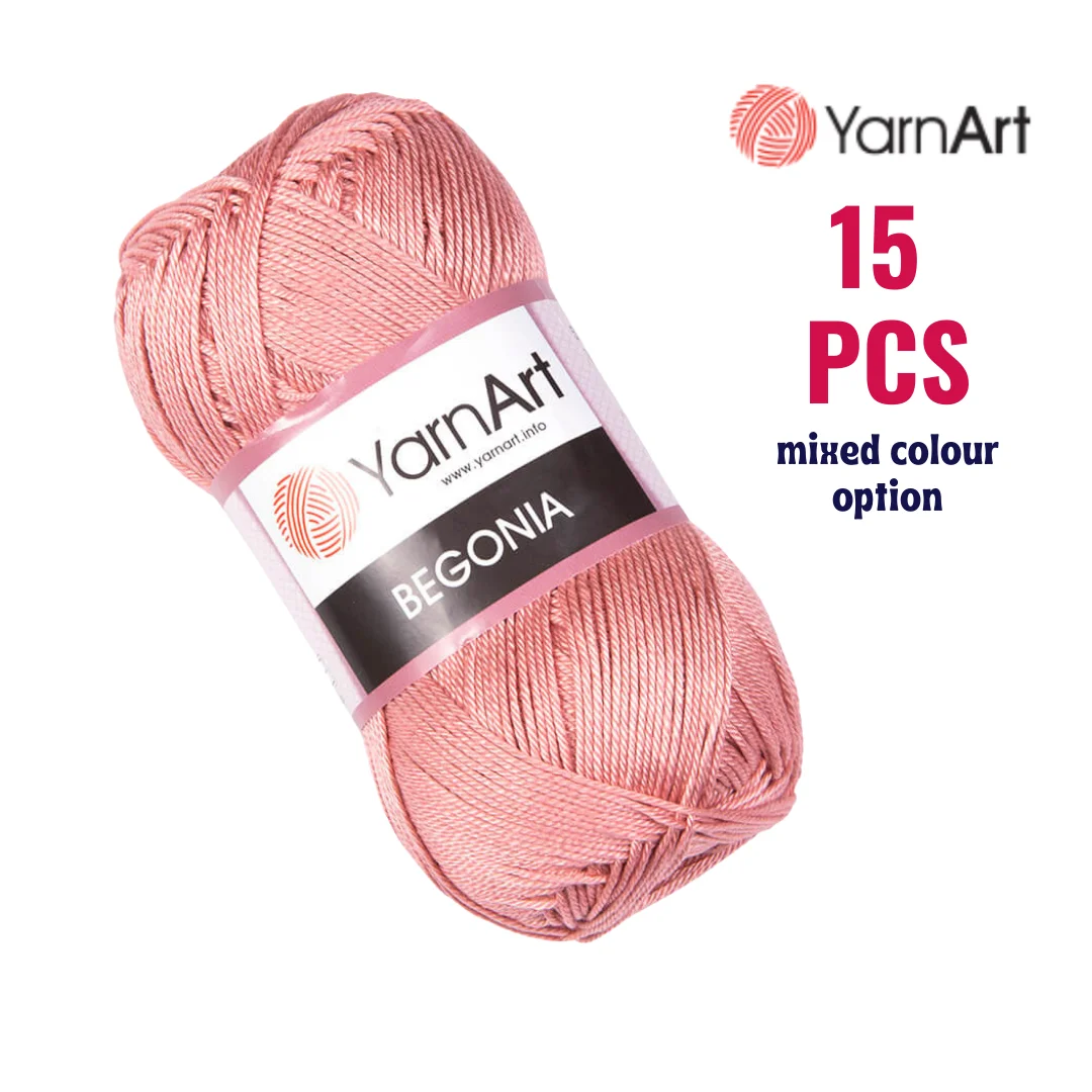 

Yarnart Begonia Soft Mercerized Cotton Yarn for Hand Knitt Amigurumi Crochet Tread DIY Baby Knitwear Shawl Ornament Home Textile