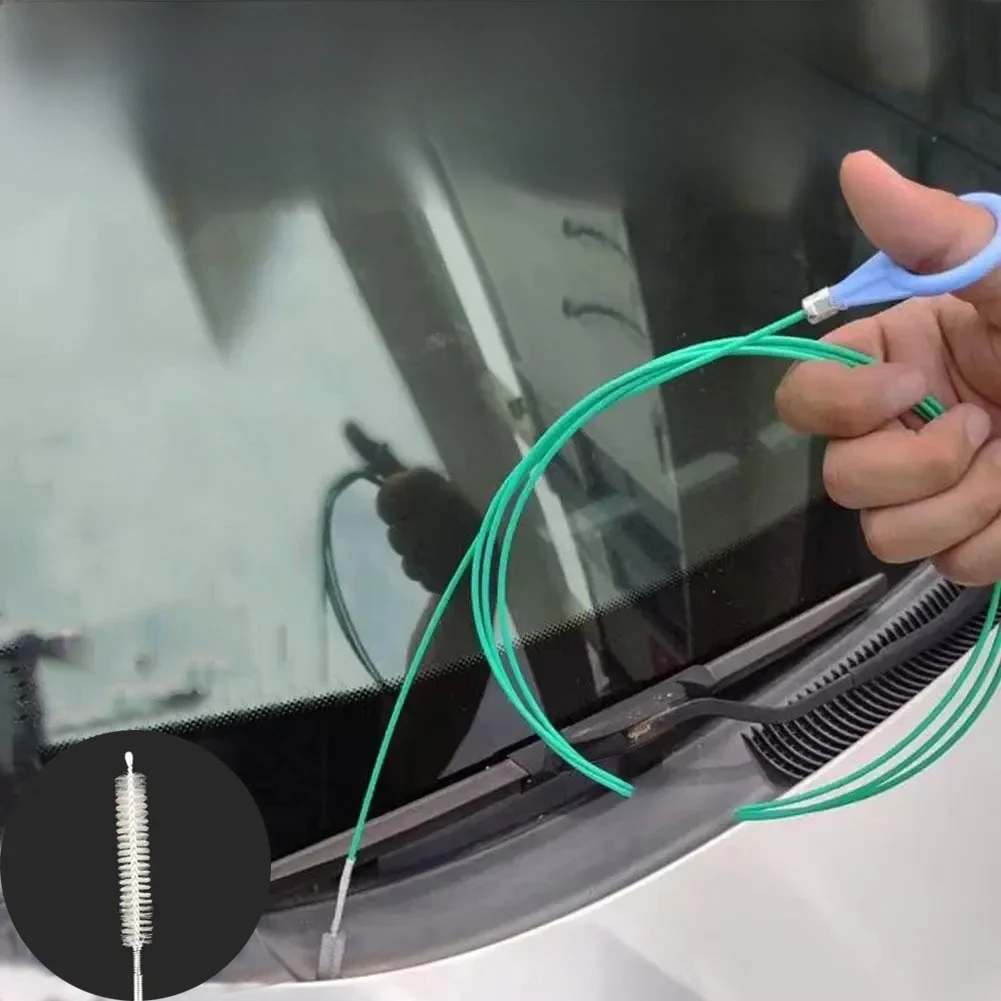 Brosse de nettoyage de drague de vidange de voiture 3m/5m, trou de vidange de toit ouvrant automatique, brosse de sabot, outil de nettoyage de tuyaux longs, nettoyeur universel de tuyaux de vidange