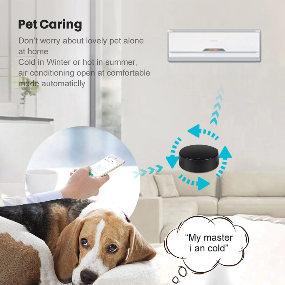 New Design Tuya Smart WiFi Universal IR Remote Control with Temperature Humidity Sensor