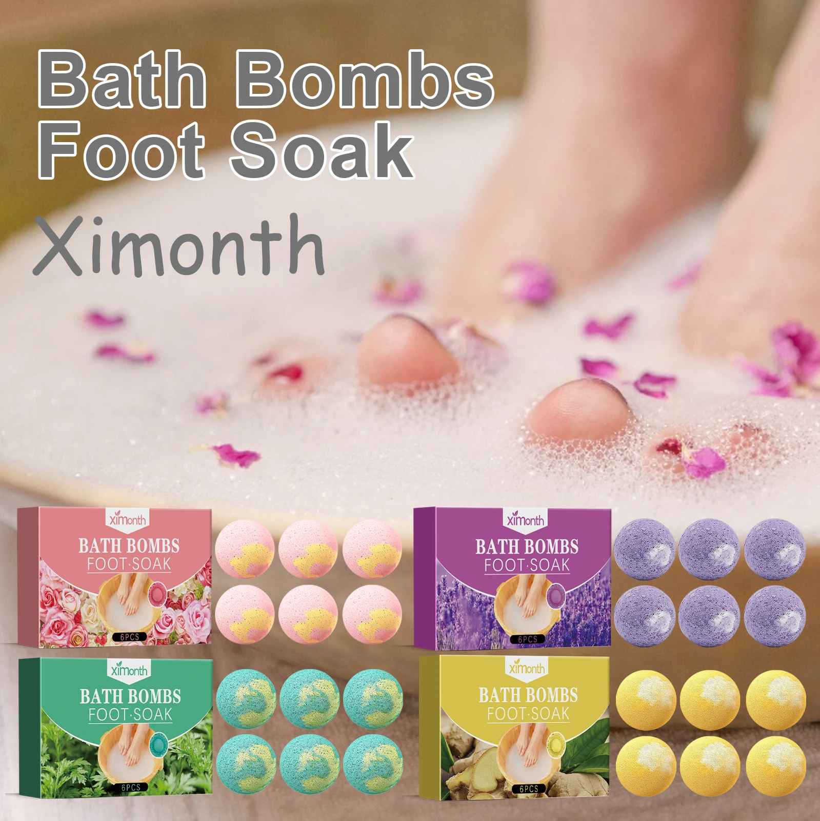 

Ximonth Herbal Foot Soak Balls Nourishing Prevent Dryness Relief Discomfort and Fatigue Eliminate Bad Odors Foot Soak Balls