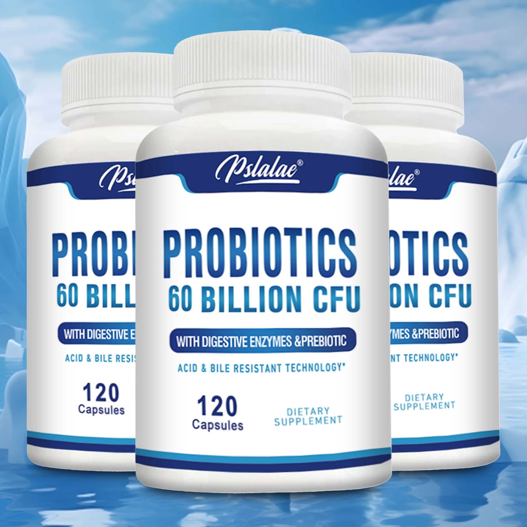 Probiotics - Help with Intestinal Health, Nutrient Digestion, Weight Management, Bloating Relief, Calorie Control - 120 Capsules