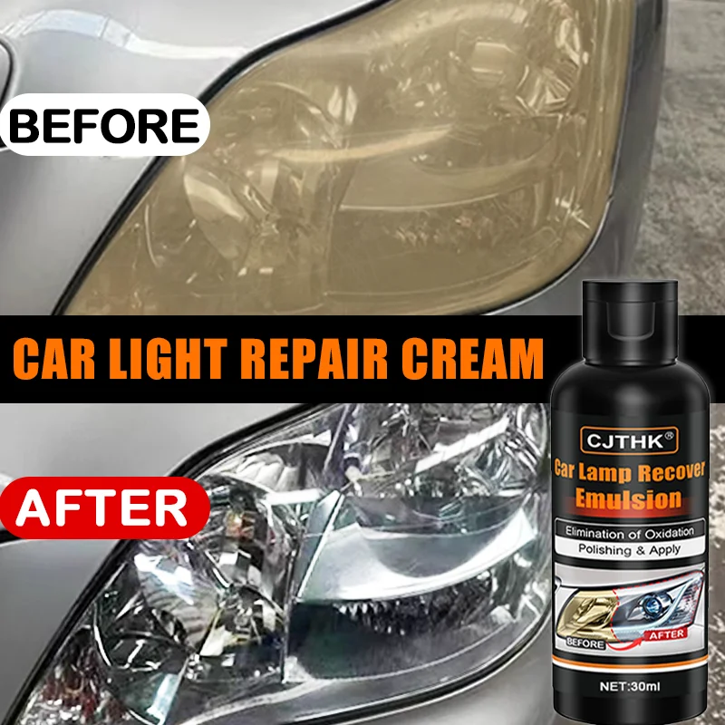 Car Headlight Restoration Polishing Kits Headlamp Scratch Remover Repair Cleaning Paste Remove Oxidation Headlight Polish Liquid
