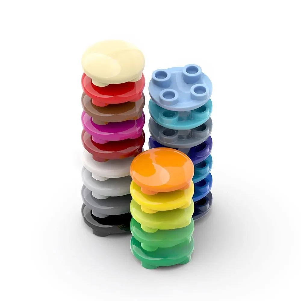 Pièces MOC 2654 plaque ronde 2x2 avec fond arrondi, briques compatibles, blocs de construction à assembler, particules, jouet pour enfant, cadeau, 20 pièces