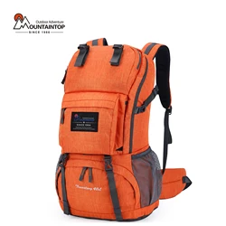 MOUNTAINTOP mochila de senderismo con cubierta de lluvia para hombre y mujer, mochila de poliéster de 40L para Trekking, Camping, deporte al aire libre, viajes, escalada