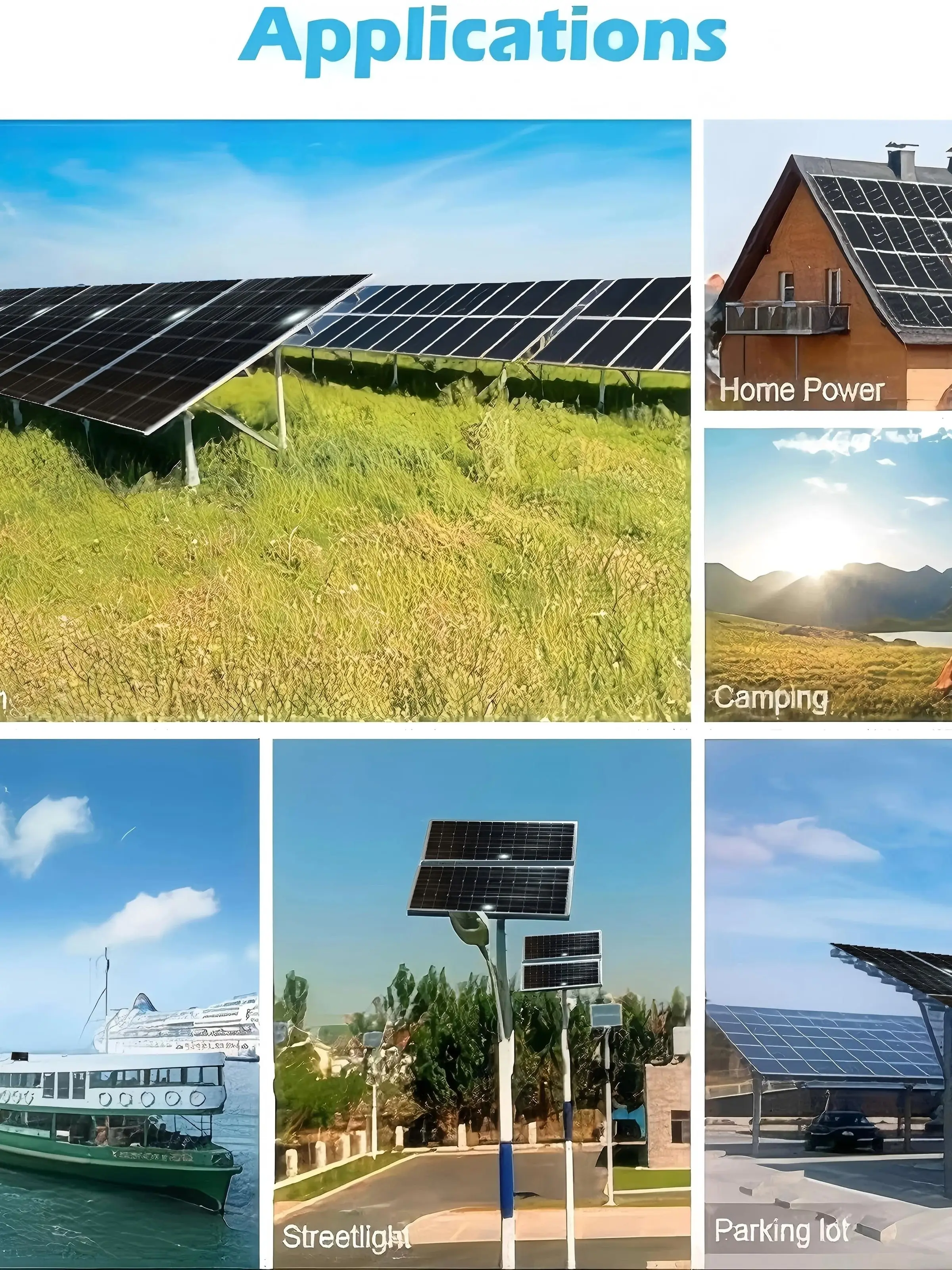 120W Starres Glas-Solarmodul, 23% Hoher Wirkungsgrad, Wasserdicht, Langlebiges Solarmodul für Außenbereich, Marine, Hausdach, Wohnmobil