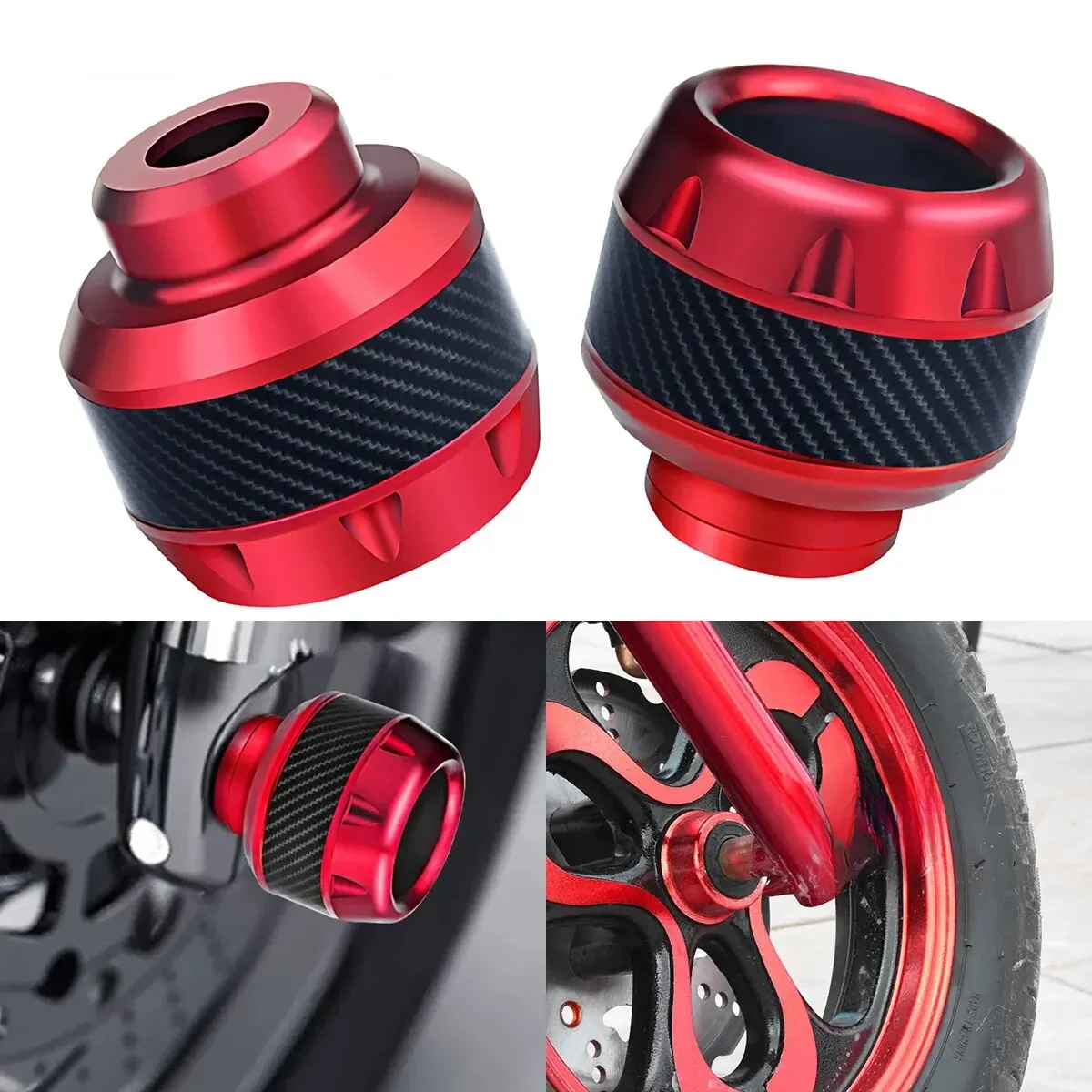 Couvercle de fourche avant de moto universel en alliage d'aluminium, tasse Anti-chute, protecteur de roue Anti-collision, accessoire modifié