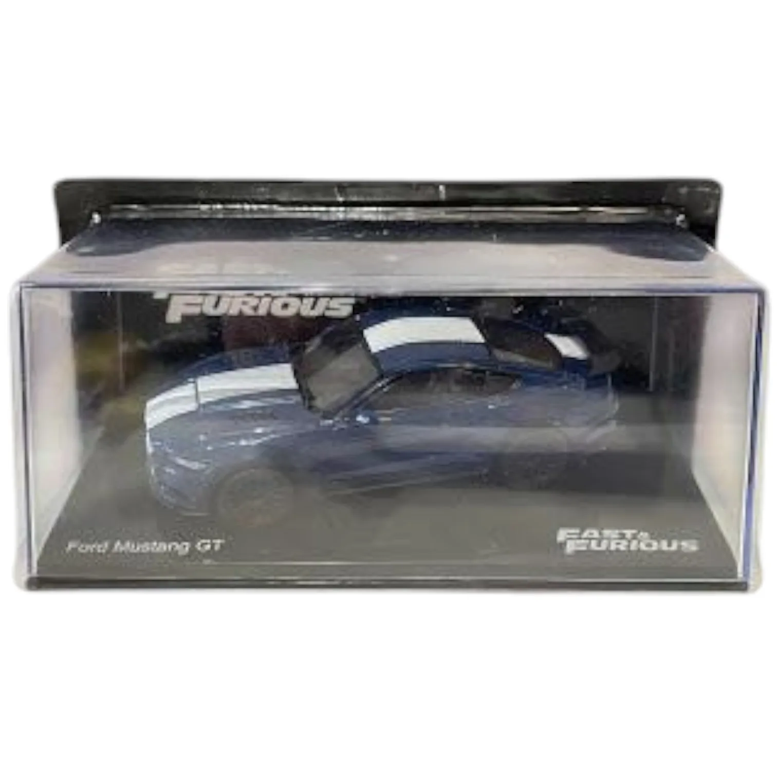Agostini, #   13 Mustang Gt Voiture de course emblématique du film appartenant à toutes les gazes, échelle 1:43, environ : 10 cm, miniature moulée sous pression, collection rapide et furieuse, emballage de boîte d'origine, vitrine, base d'identification du modèle