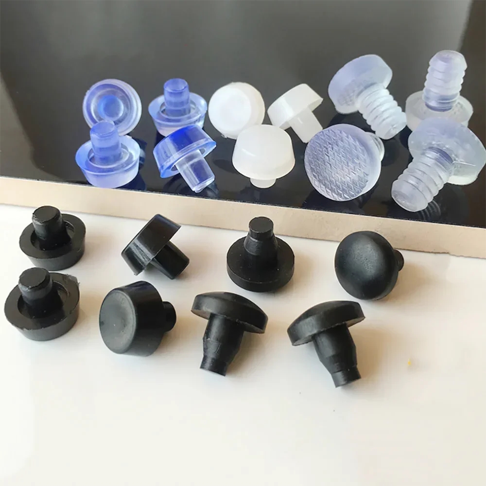 10/20 pièces rond PVC meubles pied clou caoutchouc glisse clou bureau Table chaise jambe sol protecteur rond disque coulissant tueur de bruit