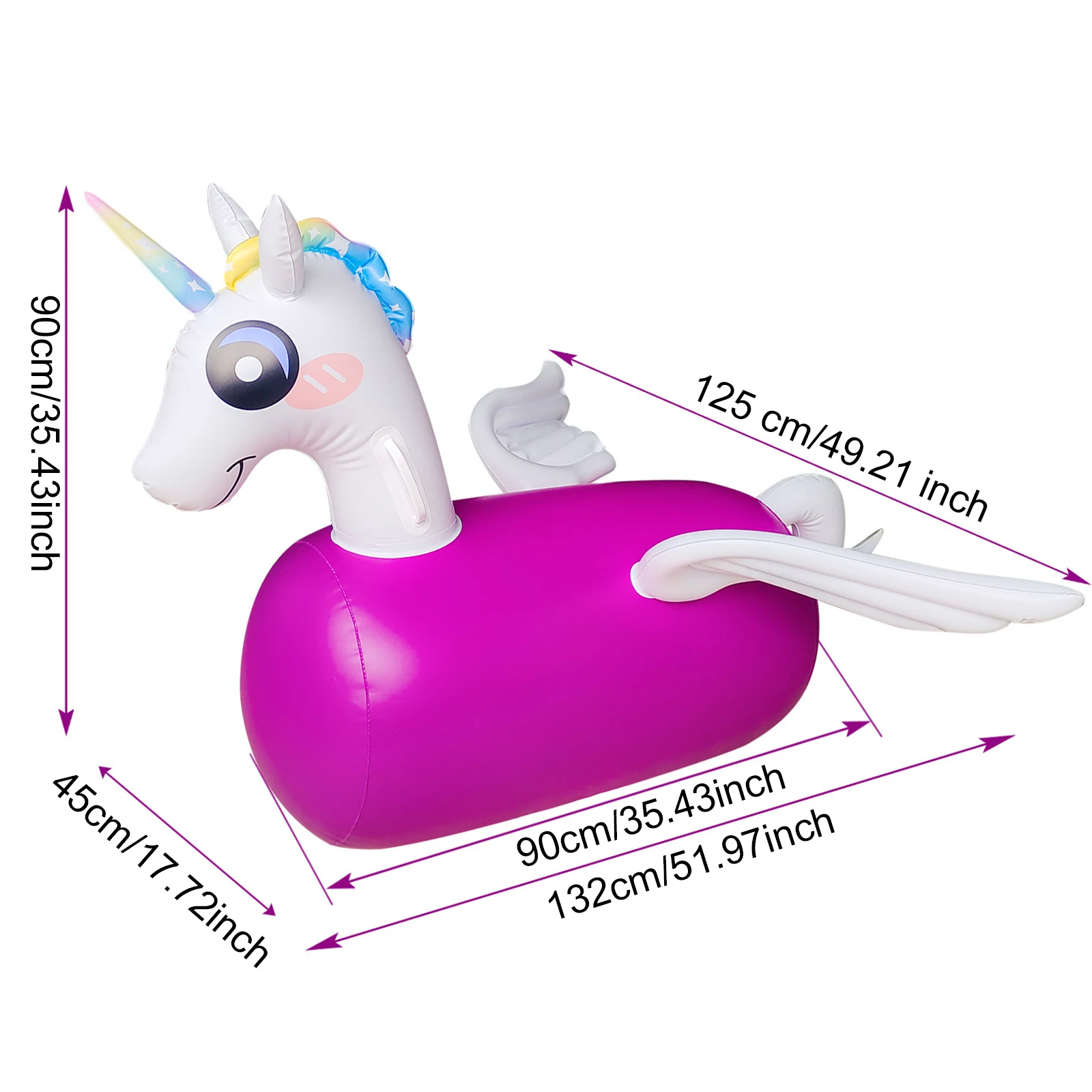 Inflatable Kid Bouncy Horse Toy Hopping Riding Game Activity Toy For Kid Bouncy Horse Toy Ride-On Jumping Animal Lawn Game