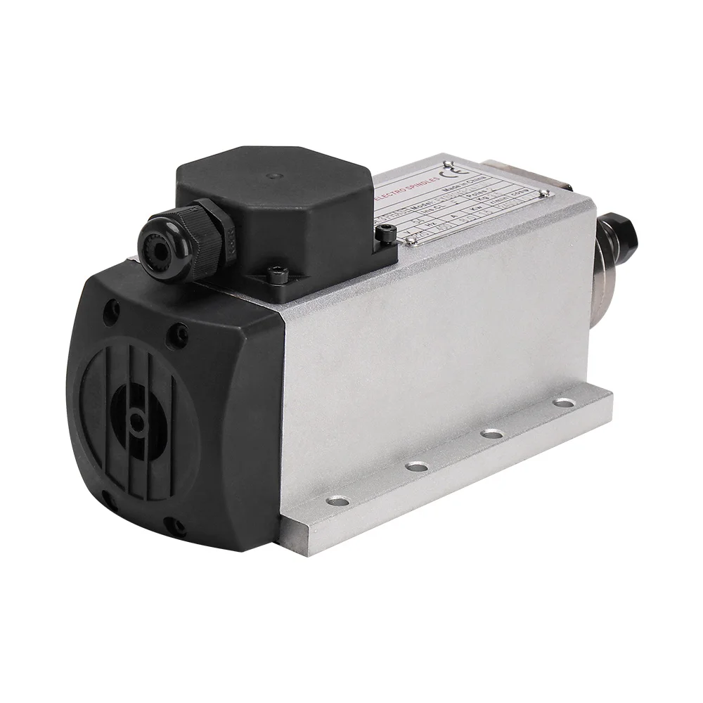 1.5kw ER11 Air Cooled Square Spindle Motor 220V/110V Four Bearings CNC Machine Tool Spindle for Milling.