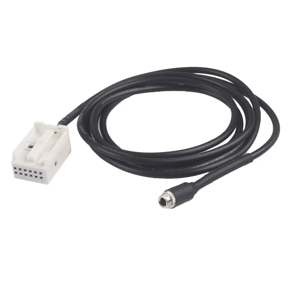 Samochodowy 3,5 mm 12-pinowy żeński adapter wejściowy kabla audio AUX do Mercedes Benz W169 W203 W209 W221 W164 R230 — zdjęcie 2