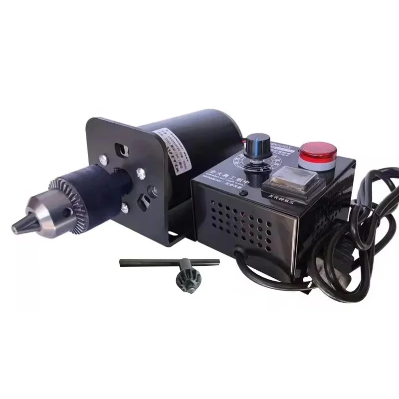 High Speed Small Bench Drill DC Motor Set 220V 400W 7000RPM B12 B16 Drill Chuck Adjustable Speed Electric Drill