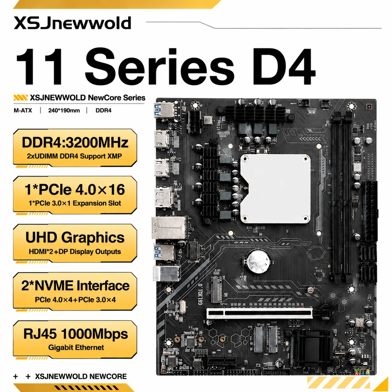 XSJnewwold Onboard CPU Motherboard Combo MoDT Xeon W-11955M / 11855M Desktop 11th Gen Official Version DDR4