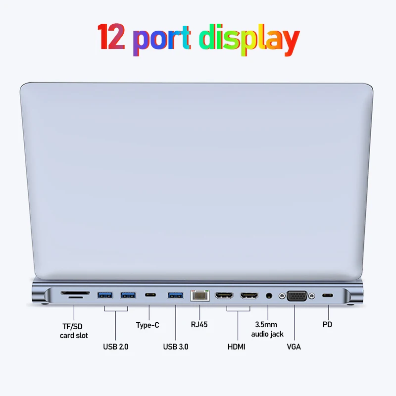 2023 último estilo 10 en 1 dock hub usb c estación de acoplamiento para computadora portátil para MacBook macmini Dell Lenovo ASUS tipo c thunderbolt satechi