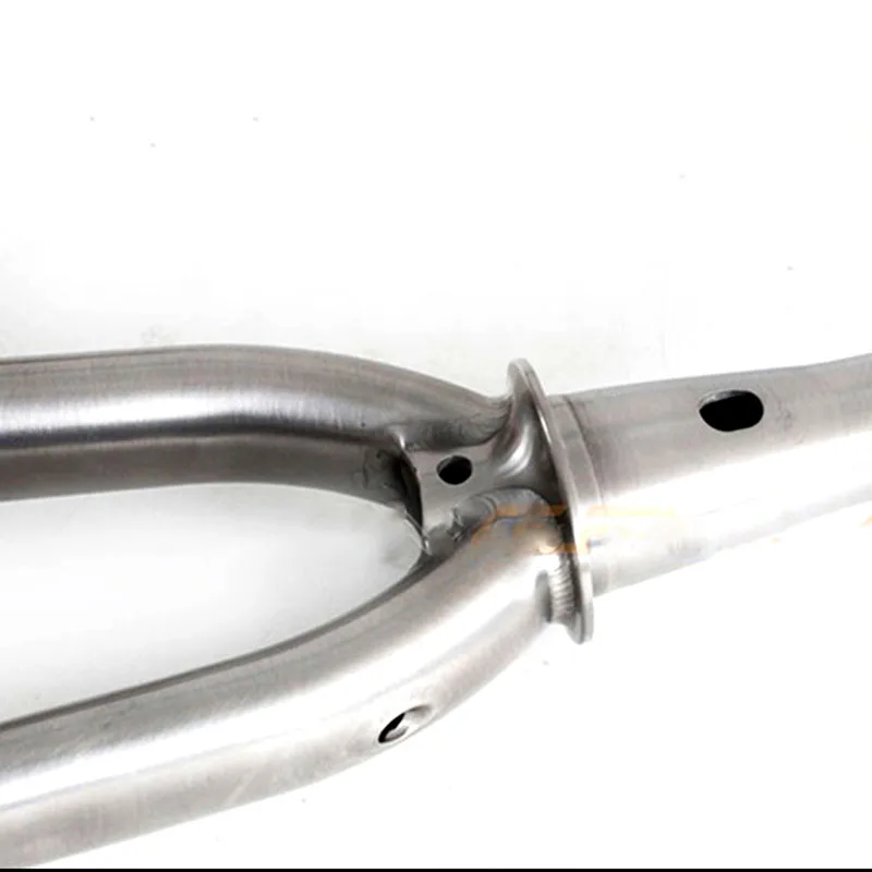 Titanium Front Fork with Disc Brake, Gravel Road Bike, Flat or Post Mount Bicycle Parts, Customized Available